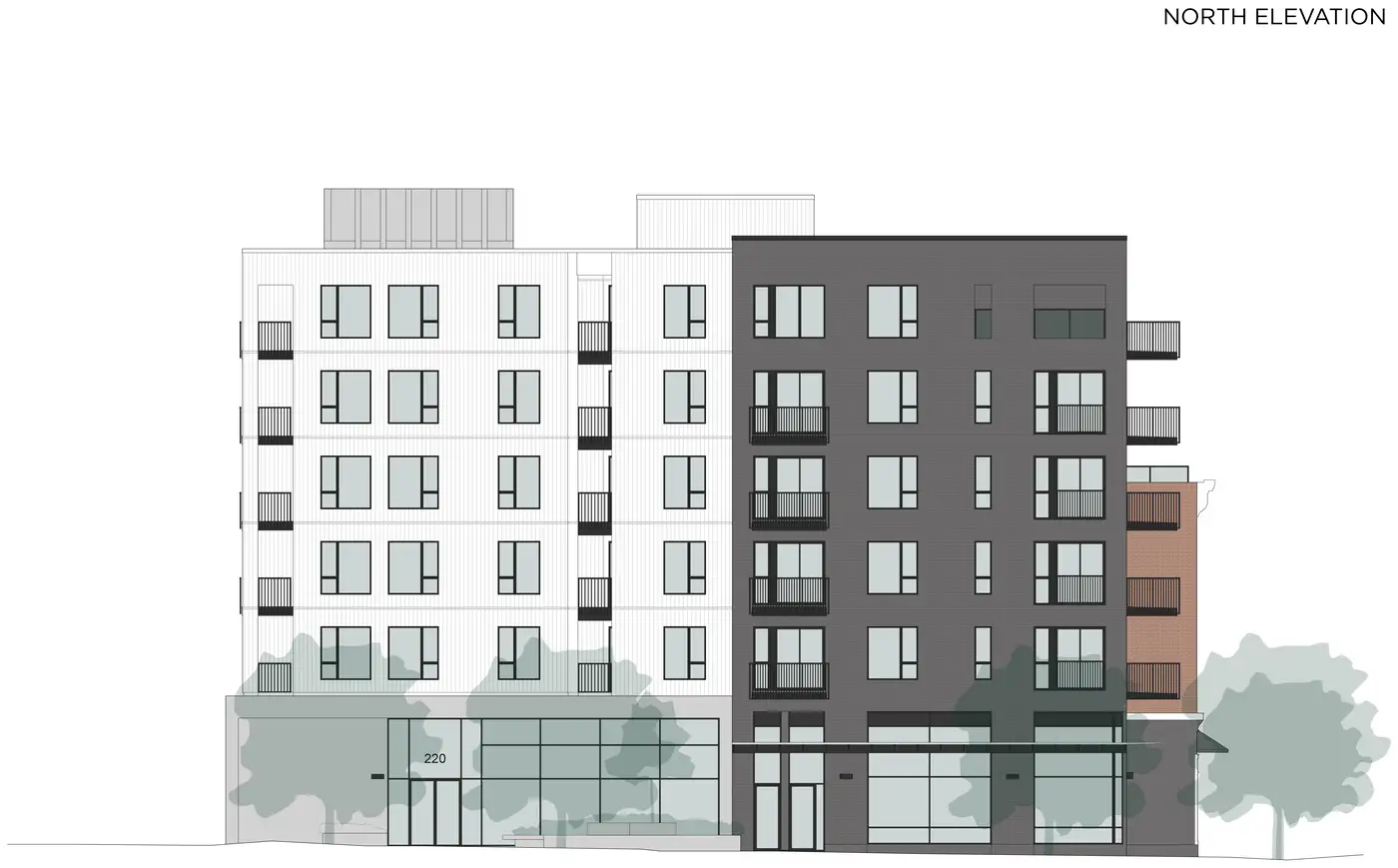 Coloured north elevation, Main 19th