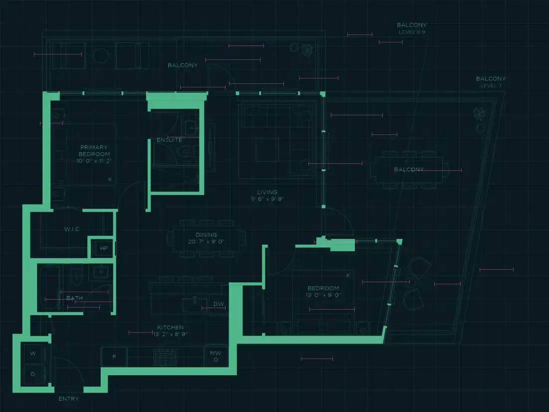 Architectural CAD drawing before clean-up